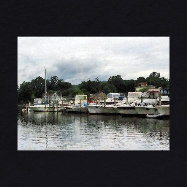 Essex CT - Boats On A Cloudy Day by SusanSavad